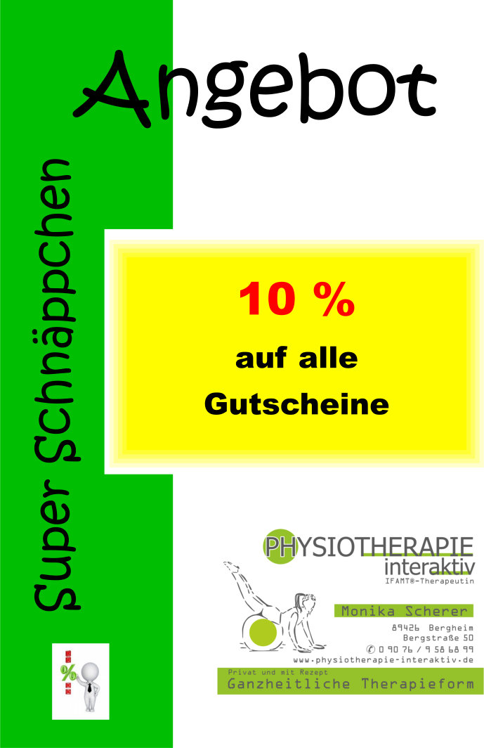 Angebot 10 auf alle Gutscheine