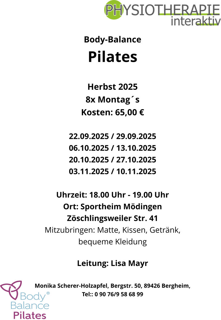 Pilates Herbst 2025